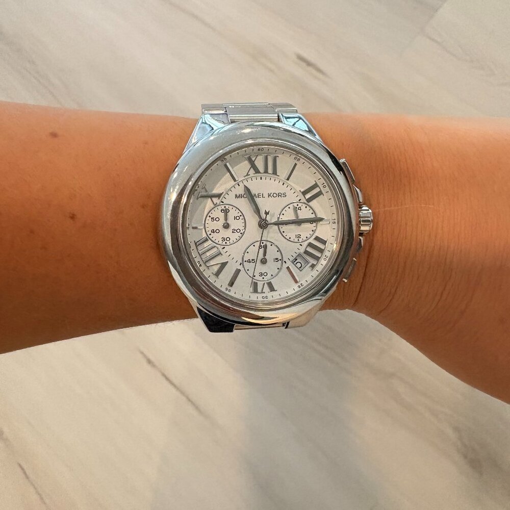 Michael Kors Oversized Silver Watch